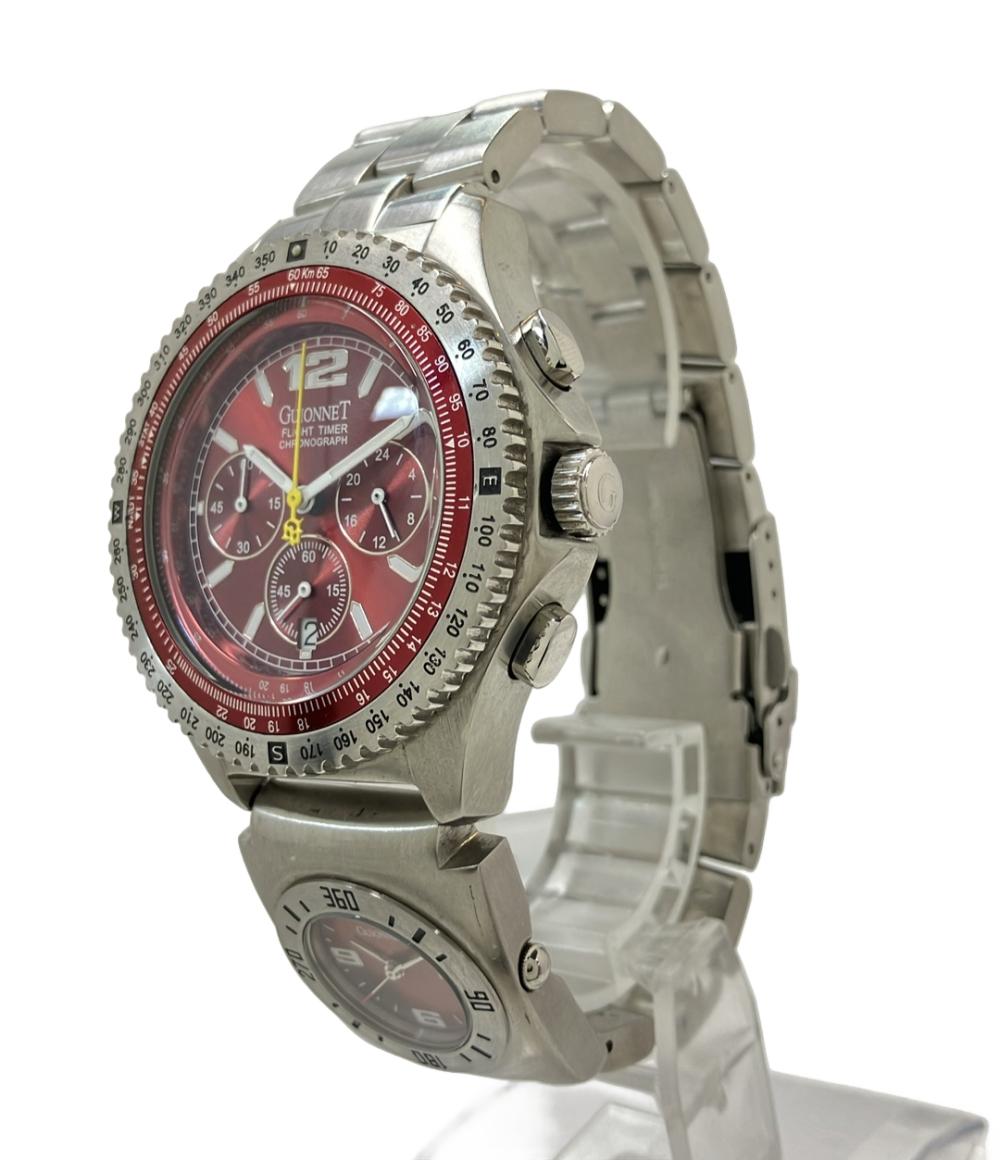GUIONNET 腕時計 クオーツ レッド BR401 メンズ ギオネ