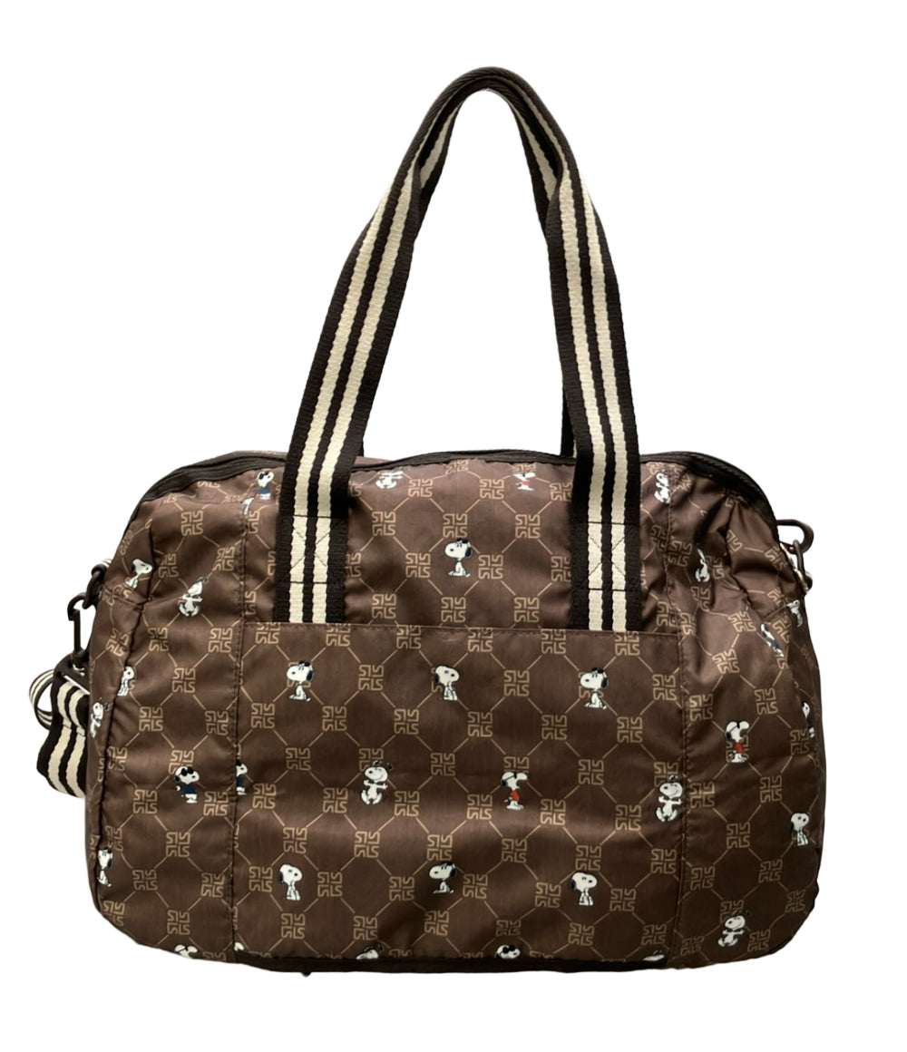 美品 LeSportsac SNOOPY ボストンバッグ トートバッグ ショルダーバッグ 2WAY 斜め掛け レディース レスポートサック スヌーピー