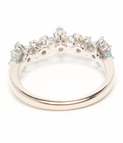 美品 TASAKI リング 指輪 Pt900 ダイヤ 0.32ct パライバトルマリン レディース SIZE 9号 タサキ