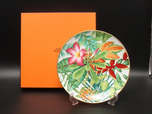美品 HERMES プレート 皿 21cm パシフォリア Passifolia エルメス