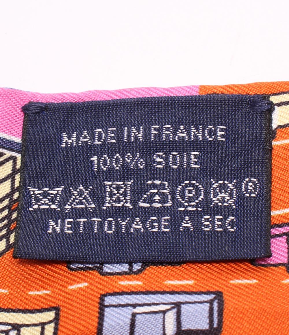 美品 エルメス ツイリー スカーフ シルク100% PANTIN CITY レディース HERMES