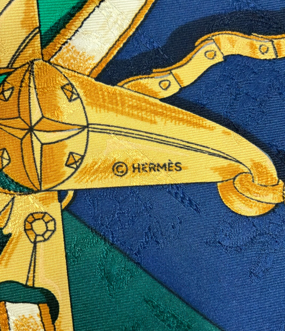 美品 HERMES スカーフ カレ90 シルク100% L’INSTRVCTION DV ROY レディース メンズ エルメス