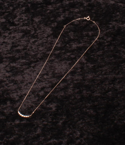 美品 canal4℃ ネックレス K10 ジルコニア レディース カナルヨンドシー