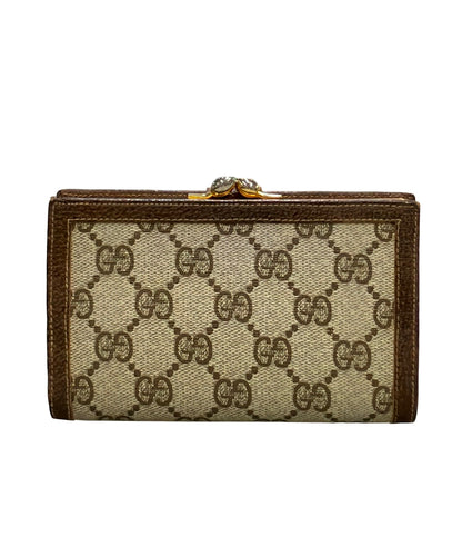 GUCCI 二つ折り財布 がま口 GGスプリーム レディース グッチ