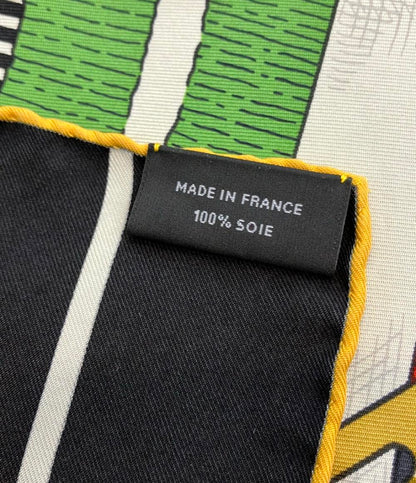 美品 エルメス スカーフ カレ90 シルク100% 馬銜 Mors a Jouets レディース HERMES