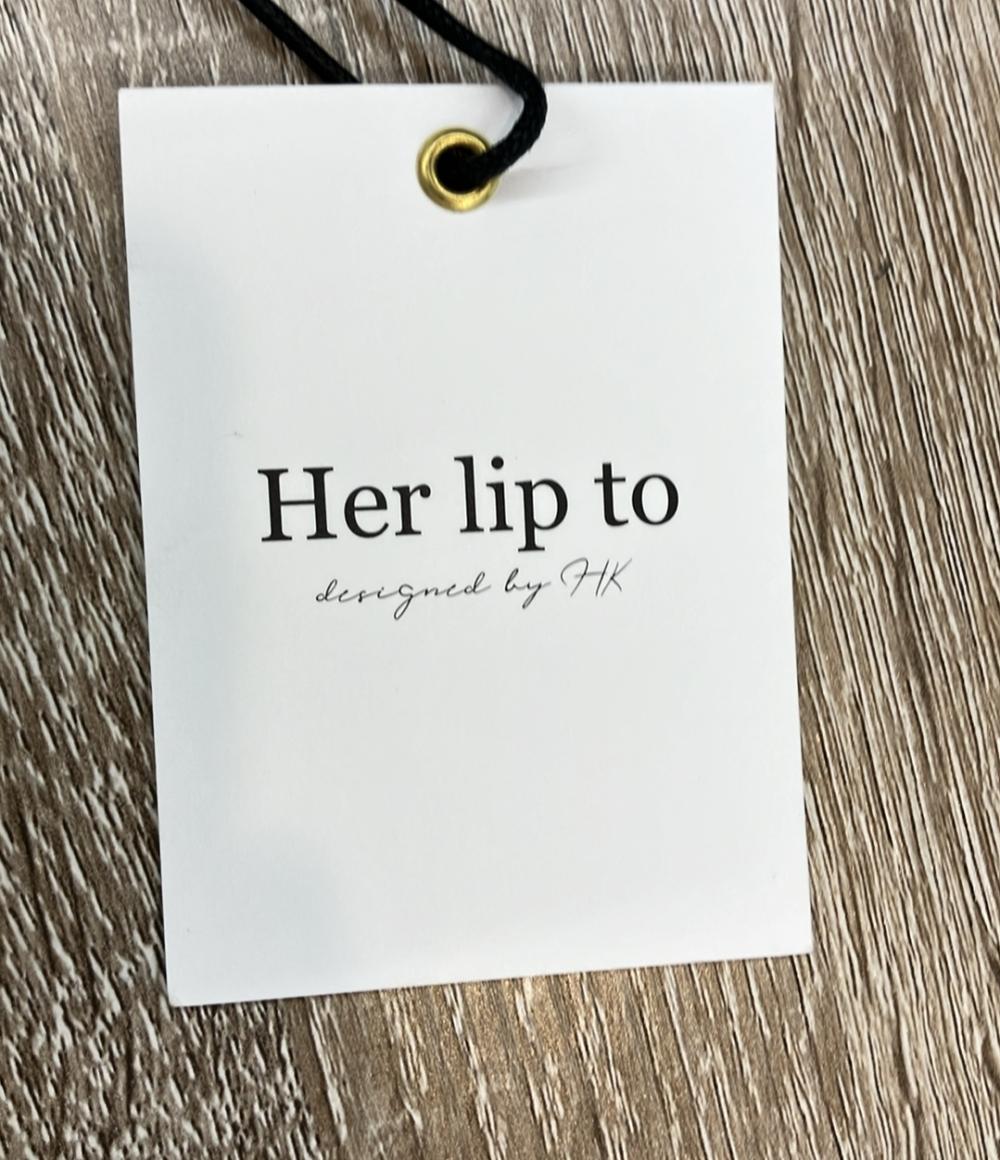 美品 Her lip to 長袖ワンピース タグ付き Pleated Open Shirt Dress