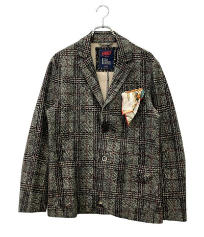 BOB テーラードジャケット ポケットチーフ付き チェック柄 SIZE 48 (L) ボブ