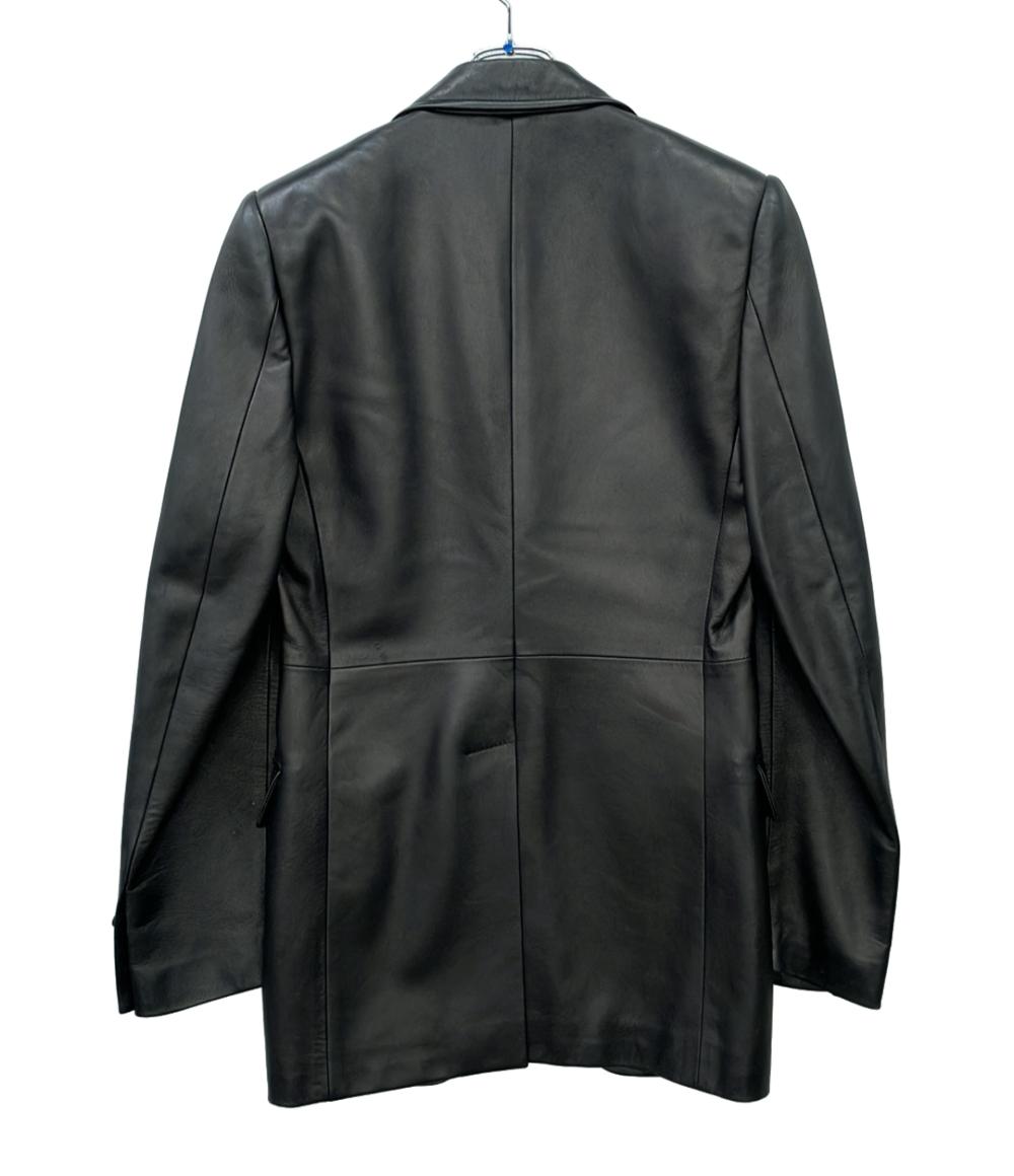 DOLCE&GABBANA ラムレザージャケット ブラック ドルチェ&ガッバーナ ドルチェアンドガッバーナ ラムレザーテーラードジャケット