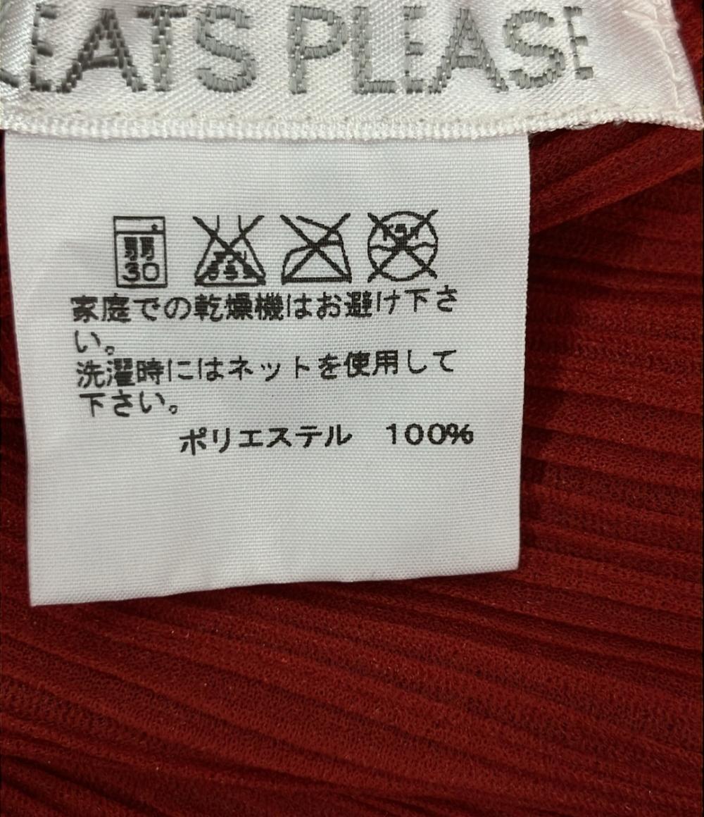PLEATS PLEASE 長袖カーディガン プリーツ加工 Vネック PP33-F0353 レディース SIZE 3 (L) プリーツプリーズ