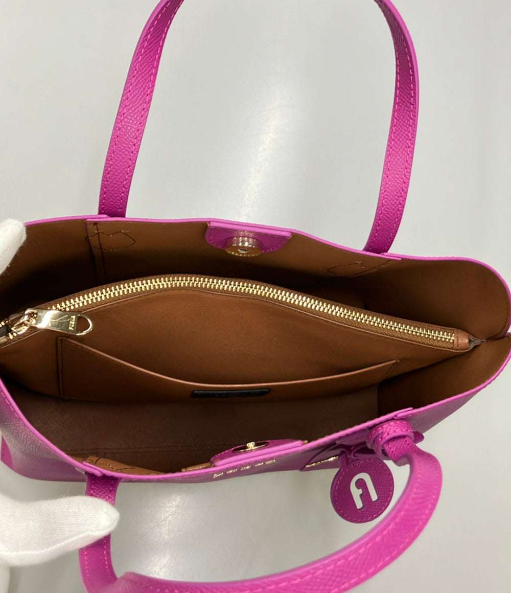 美品 FURLA ハンドバッグ トートバッグ レザー レディース フルラ
