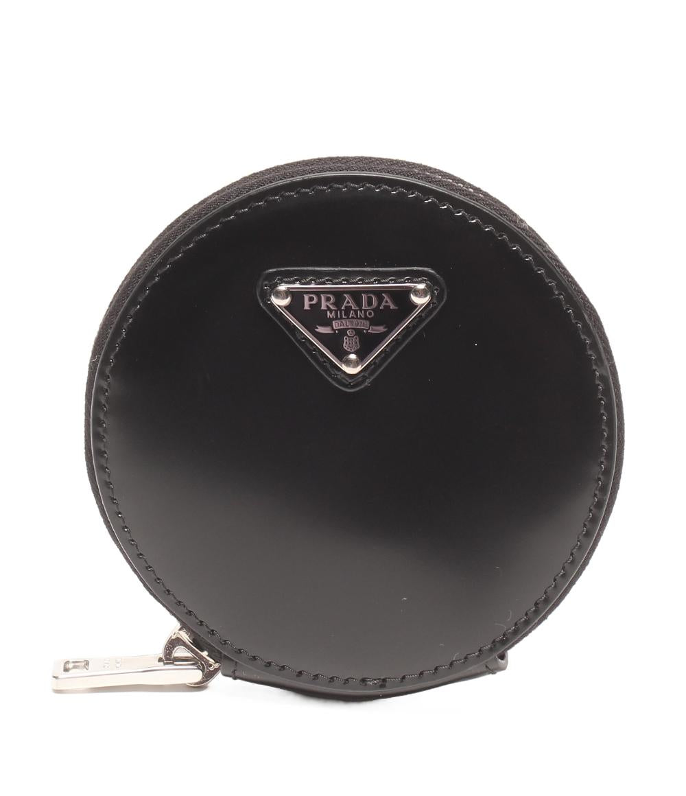 PRADA ラウンドミニポーチ カラビナ付き 三角プレート 1TL431 レディース メンズ プラダ