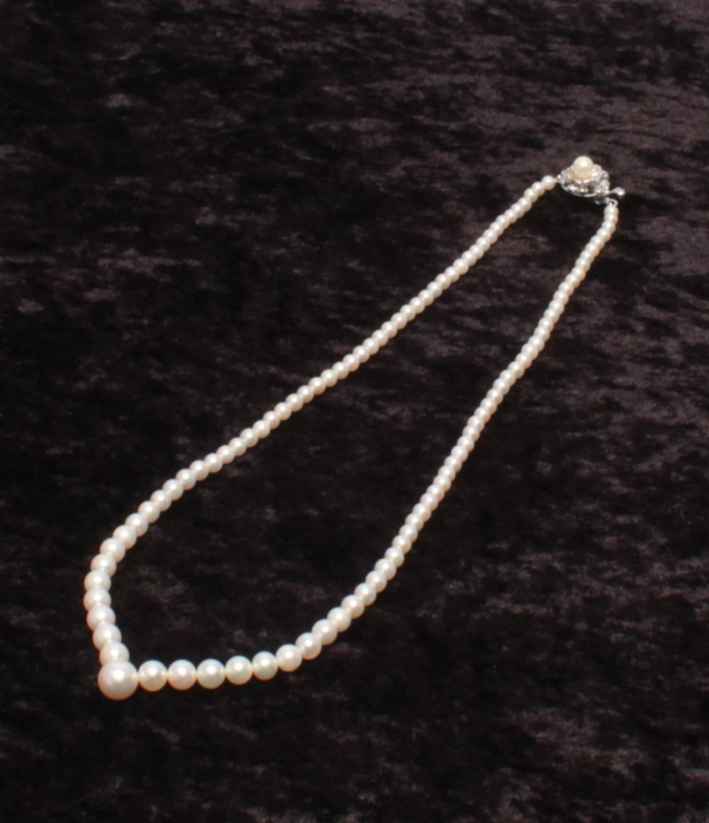 ネックレス SV パール 3.5－8.0mm グラデーション レディース