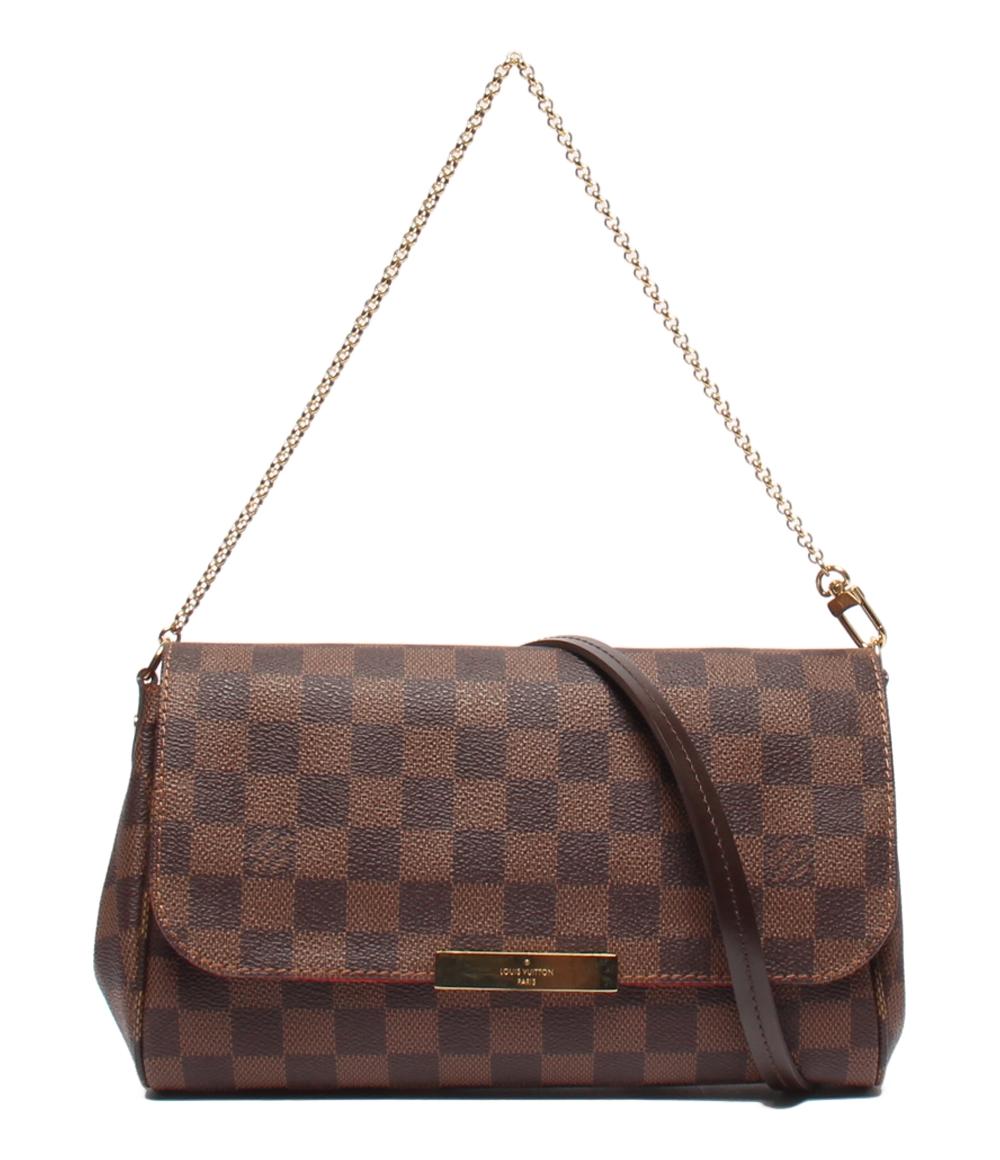 LOUIS VUITTON 2wayショルダーバッグ ハンドバッグ 肩掛け 斜め掛け ダミエ フェイボリットMM N41129 レディース ルイ・ヴィトン