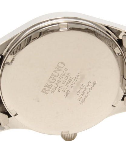 美品 REGUNO 腕時計 ソーラー ブラック J800-S106591 メンズ レグノ