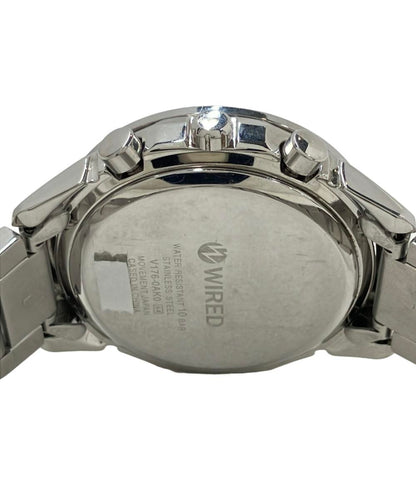 セイコー 腕時計 WIRED ワイアード ソーラー ブルー V176-0AK0 メンズ SEIKO