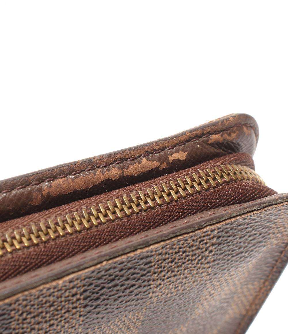 LOUIS VUITTON ラウンドファスナー長財布 ポルトモネジップ ダミエ 