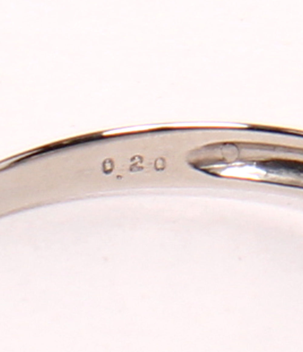 美品 リング 指輪 Pt900 ダイヤ 0.20ct レディース SIZE 19号