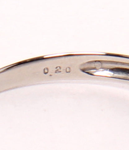 美品 リング 指輪 Pt900 ダイヤ 0.20ct レディース SIZE 19号
