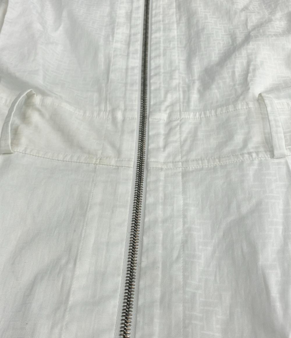 美品 HERMES 半袖 ワンピース ジップアップ 4E0532DB レディース SIZE 36 (S) エルメス