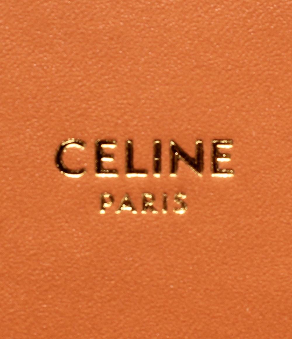 美品 CELINE ハンドバッグ スクエア バニティーケース トリオンフキャンバス&カーフスキン レディース セリーヌ