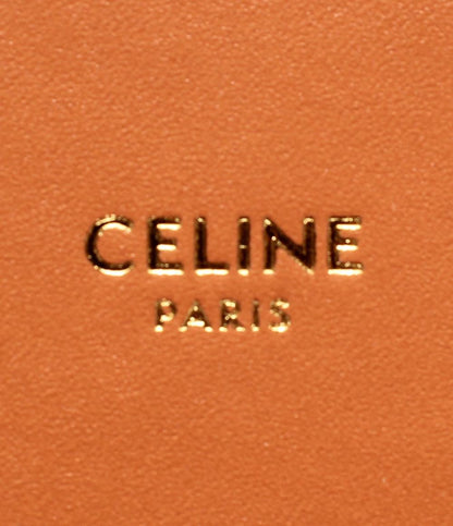 美品 CELINE ハンドバッグ スクエア バニティーケース トリオンフキャンバス&カーフスキン レディース セリーヌ