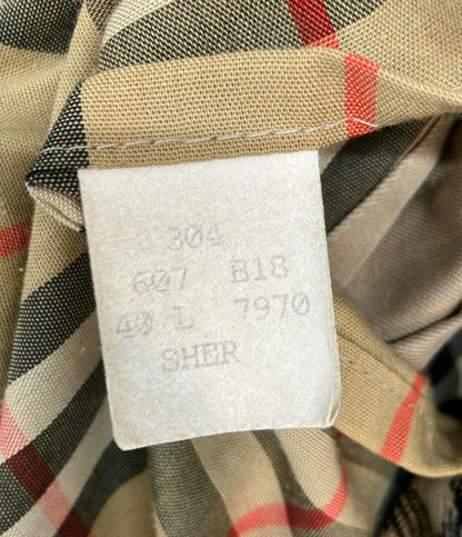訳あり BURBERRY ステンカラーコート ベージュ インポート メンズ SIZE 40L (L) バーバリー