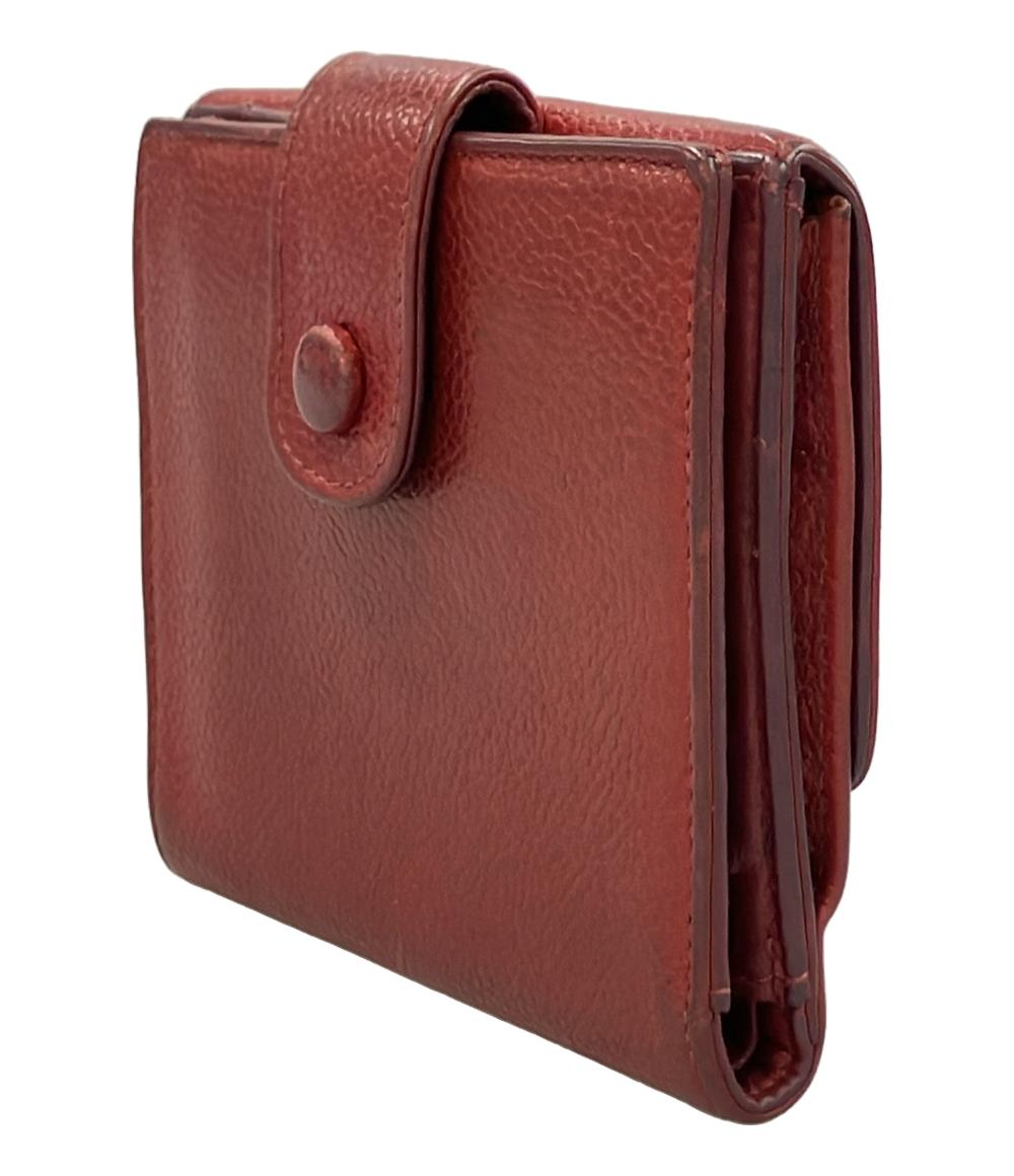 訳あり シャネル 三つ折り財布 キャビアスキン レディース CHANEL