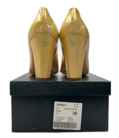 CHANEL ラウンドトゥエナメルパンプス G28301 レディース SIZE 36 (23.5cm) シャネル