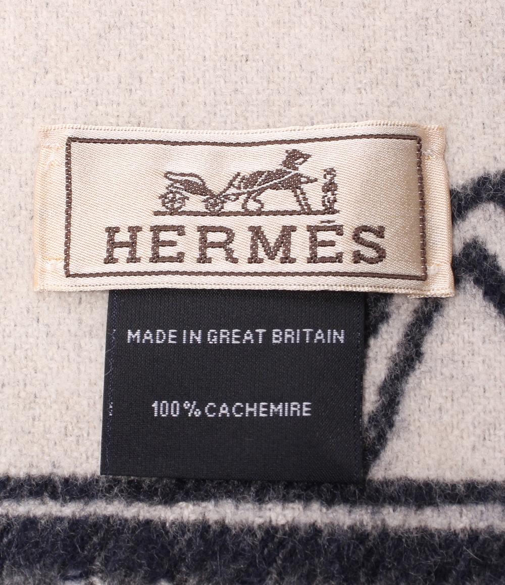 エルメス 馬柄マフラー カシミヤ100% メンズ HERMES