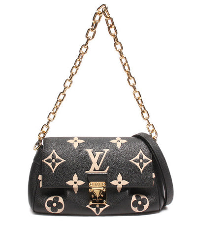 ルイヴィトン  2wayレザーショルダーバッグ フェイボリット NM モノグラムアンプラント ブラック ベージュ   M45859 レディース   Louis Vuitton