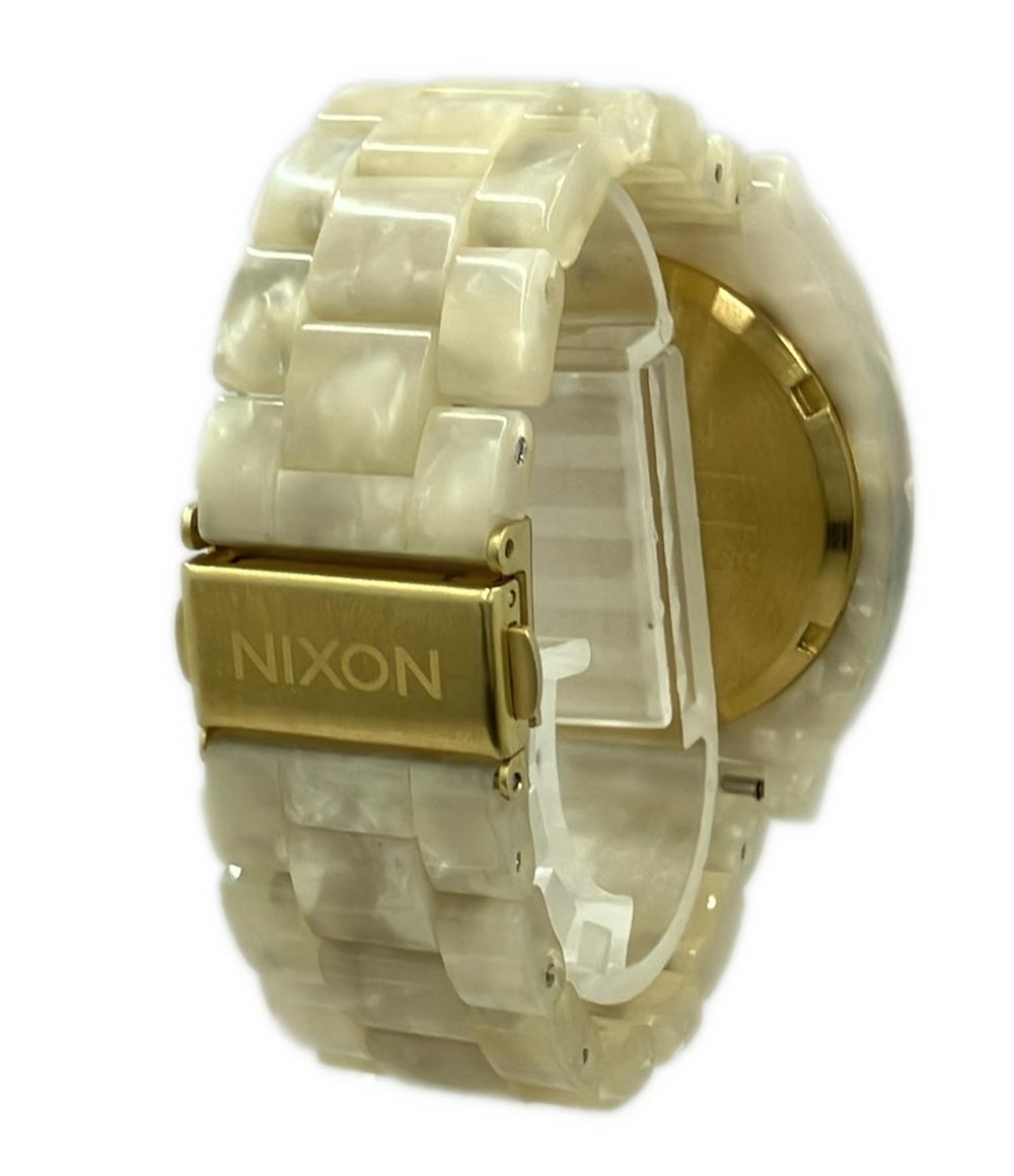 美品 NIXON 腕時計 TIME TELLER ACETATE クオーツ ホワイト A327-2031 メンズ ニクソン