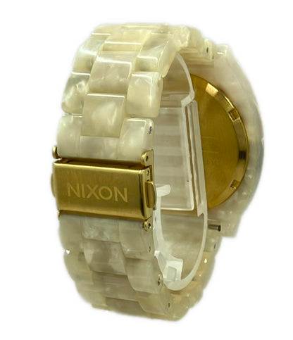 美品 NIXON 腕時計 TIME TELLER ACETATE クオーツ ホワイト A327-2031 メンズ ニクソン
