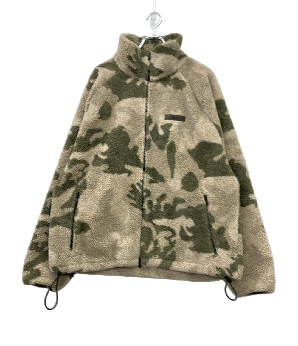 ESSENTIALS フリースジャケット カモフラ ボア メンズ SIZE L エッセンシャルズ
