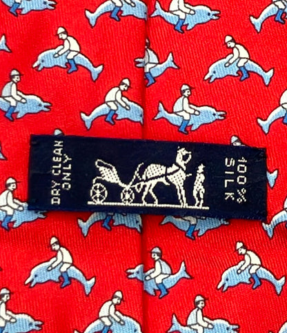 美品 HERMES ネクタイ シルク 100% メンズ エルメス