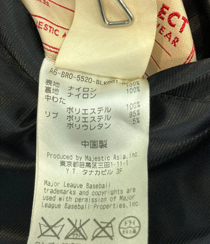 Majestic スタジャン ドジャース リバーシブル フロントスナップボタン レオパード A6-BRO-5520-BLK001-00-LG メンズ SIZE 40 (L) マジェスティック