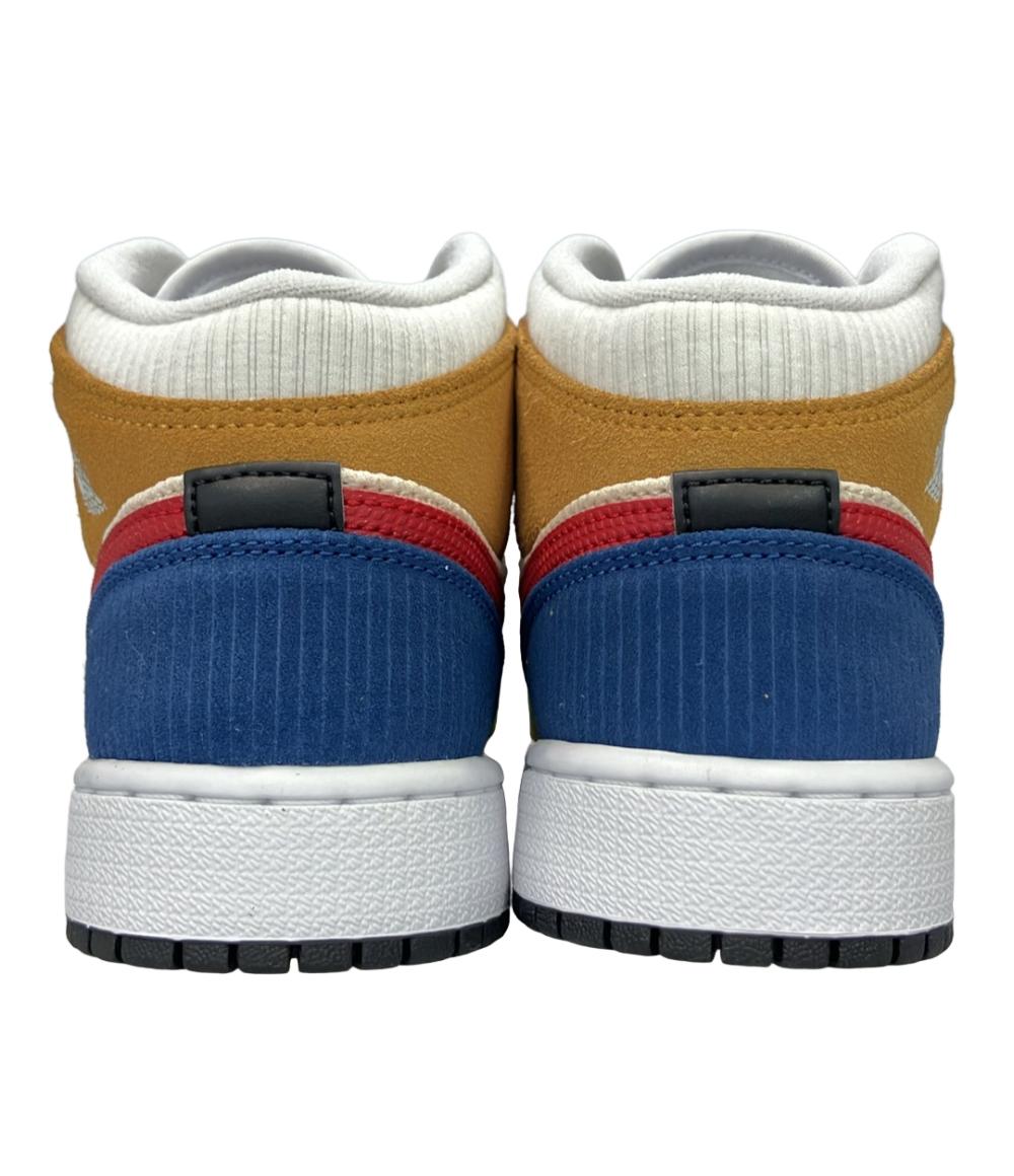 美品 ナイキ ミドルカットスニーカー エア ジョーダン 1 MID SE GS DR6957-100 キッズ SIZE 24.0 NIKE