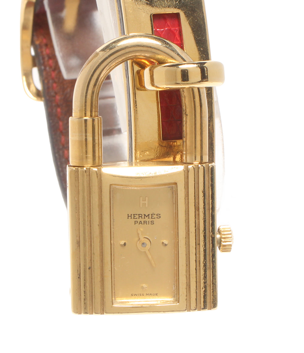 HERMES 腕時計 〇S刻印 ケリー クオーツ ゴールド レディース エルメス