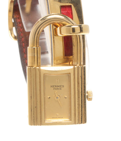 HERMES 腕時計 〇S刻印 ケリー クオーツ ゴールド レディース エルメス