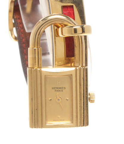 HERMES 腕時計 〇S刻印 ケリー クオーツ ゴールド レディース エルメス