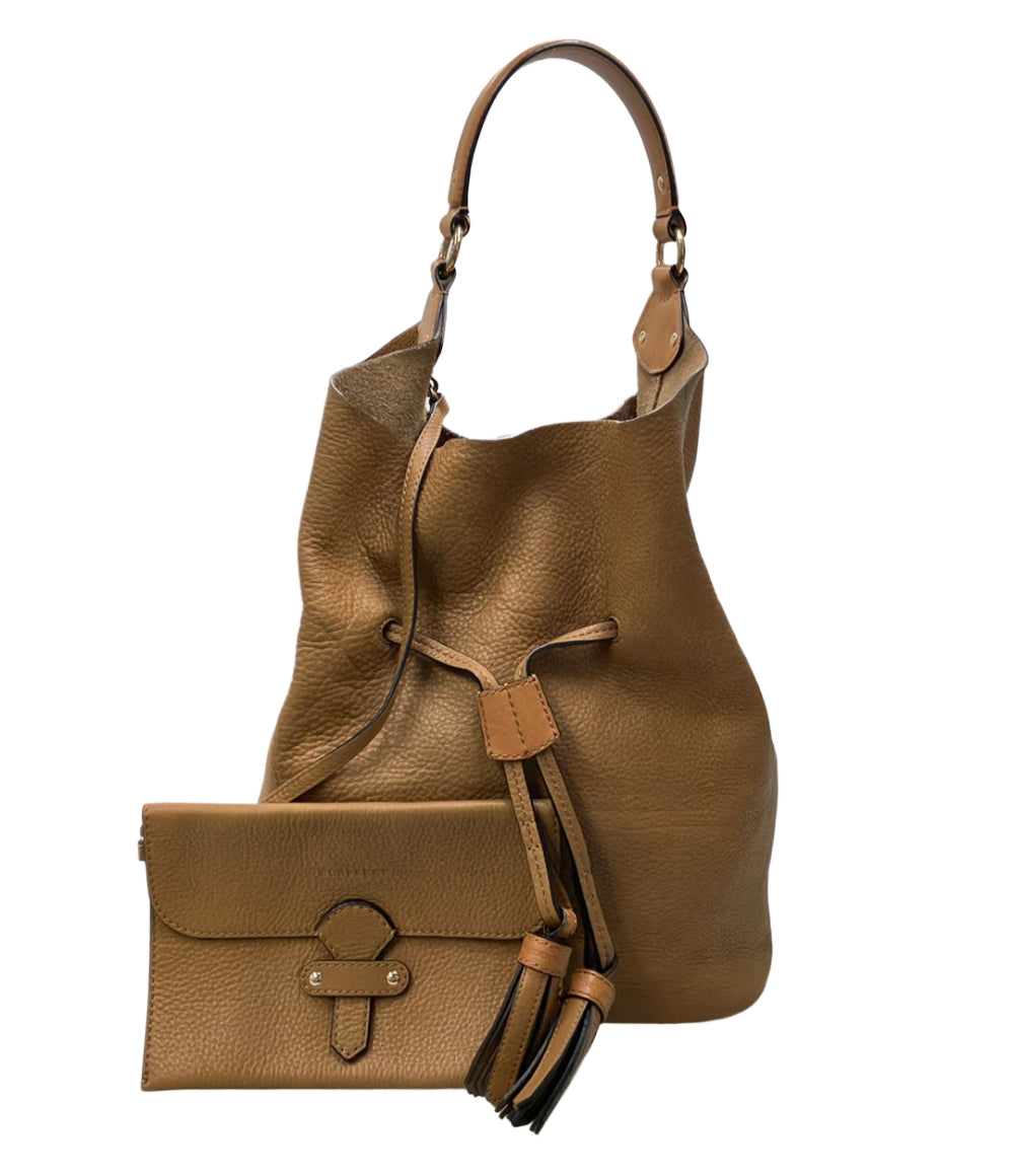 BURBERRY ショルダーバッグ バケットバッグ 肩掛け レザー レディース バーバリー