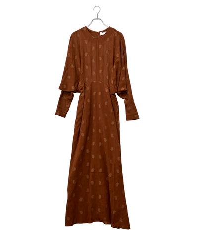 美品 Mame Kurogouchi 長袖 ペイズリージャガードクラシックドレス MM21PFDR708 レディース SIZE 1 (S) マメクロゴウチ