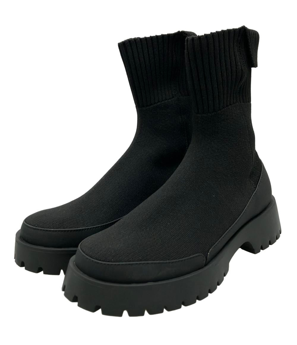 美品 emmi ニットショートブーツ eco ニットブーツ 13WGS254501 レディース SIZE 24.0 エミ