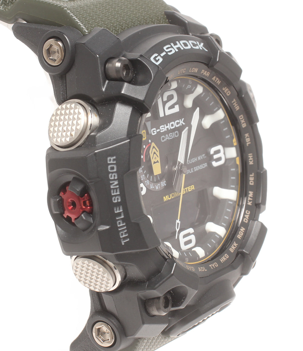 美品 CASIO 腕時計 マッドマスター MUDMASTER G-SHOCK 電波ソーラー ソーラー ブラック GWG-1000 メンズ カシオ