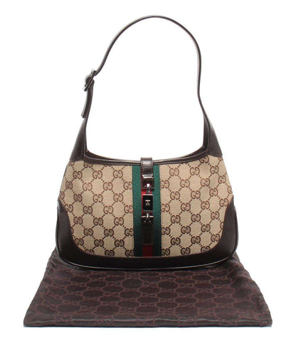 美品 GUCCI ワンショルダーバッグ 肩掛け GGキャンバス ジャッキー 001 3735 002058 レディース グッチ