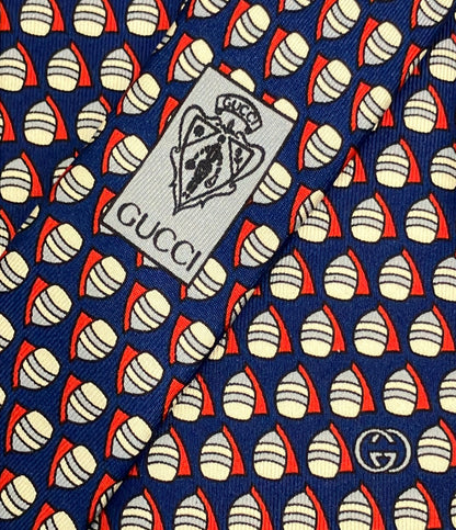 GUCCI ネクタイ シルク100% 総柄 メンズ グッチ