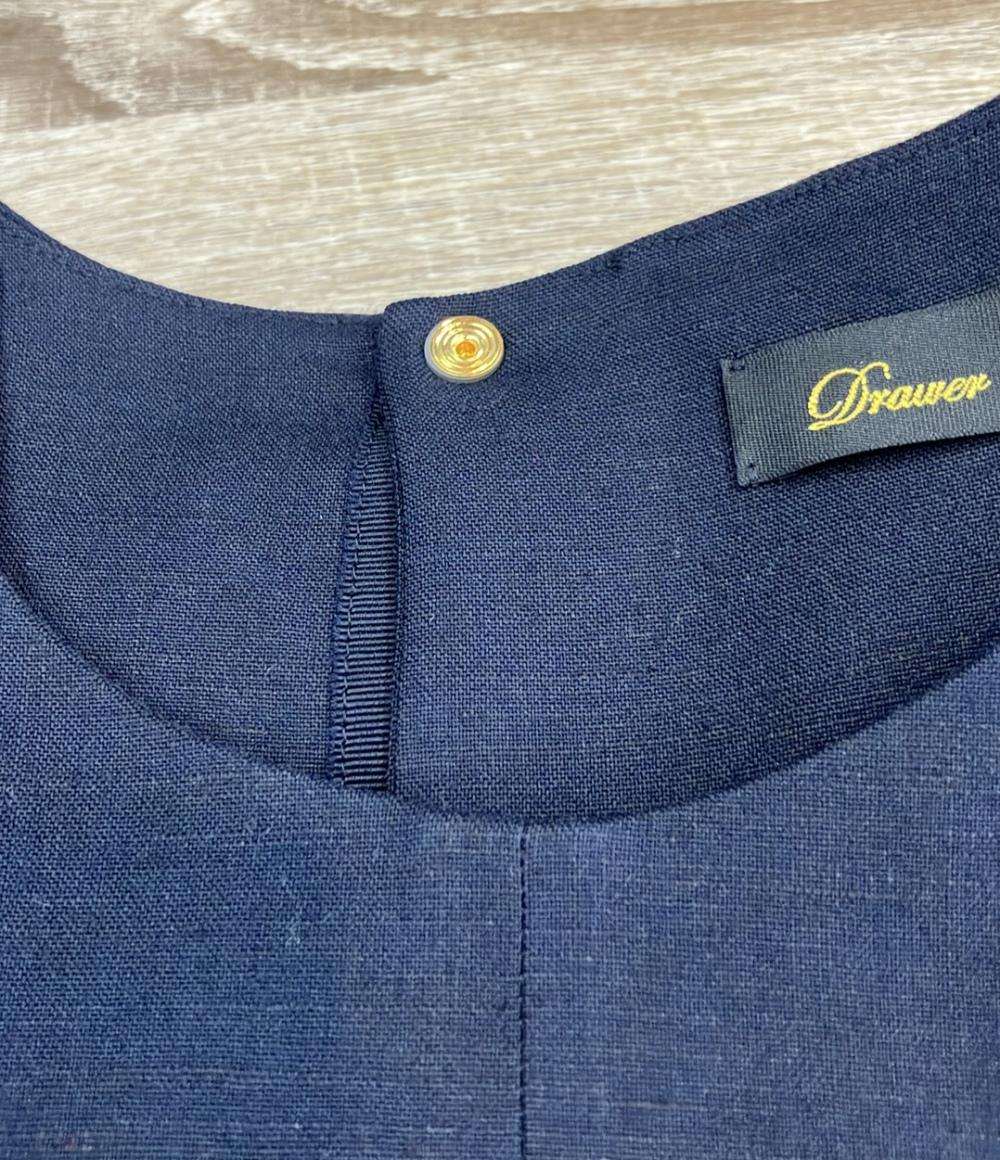 Drawer ノースリーブワンピース リネン混 ロング Aライン 22SS 6526-234-1288 レディース ドゥロワー