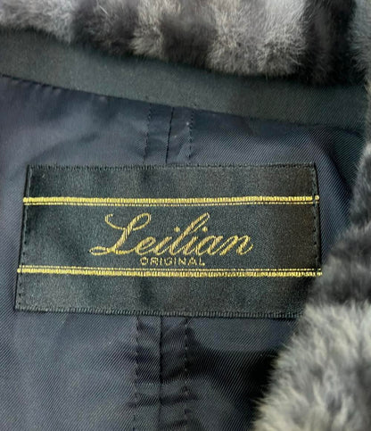 美品 レリアン ダブルジャケット レオパード ウィーゼル レディース SIZE 9 (M) Leilian