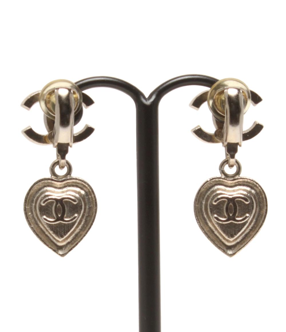 CHANEL イヤリング ココマーク ラインストーン 04A ハートモチーフ