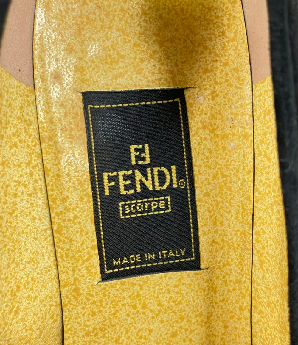 FENDI チャンキーヒールローファー パンプス スエード レディース SIZE 36 (23cm) フェンディ