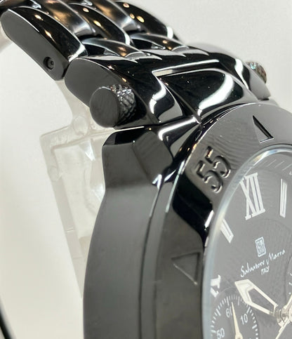 Salvatore Marra 腕時計 クオーツ ブラック SM8005-1 メンズ サルバトーレマーラ